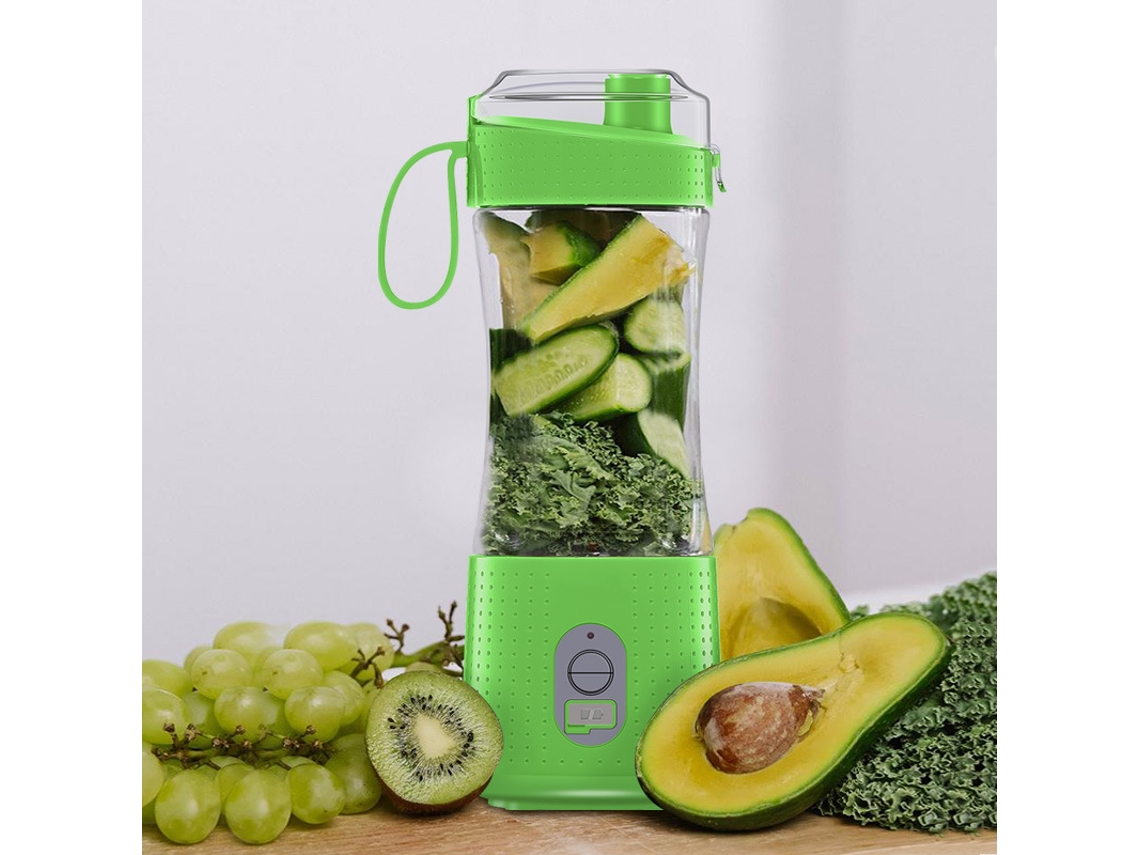Licuadora Portátil Para Batidos Y Batidos, Exprimidor De Frutas Personal Para Viajes, Recargable Por Usb De 4000 Mah CHRUI Verde