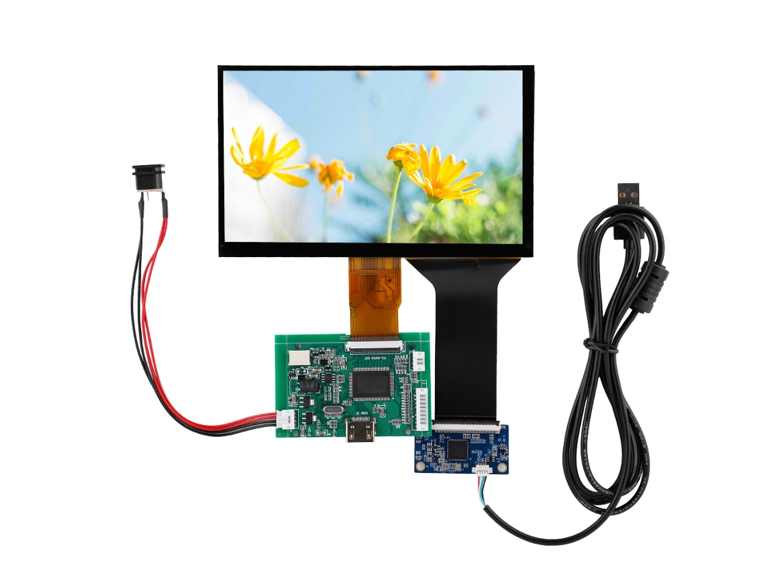 Tela Lcd Tft de 7 Polegadas 800*480 Hdmi Vga para Kit de Monitor Raspberry Pi 3