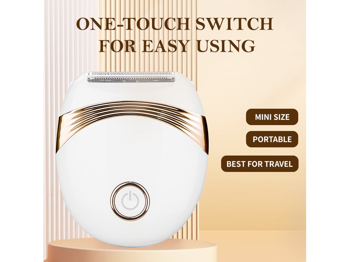 Depiladora eléctrica portátil para todo el cuerpo, modelo blanco perla, batería, empaque en inglés (Chennnls)