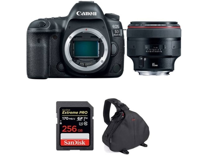 Kit Cámara Reflex CANON EOS 5D Mark IV + EF 85mm f/1.2L II USM + SanDisk 256GB + Bolsa