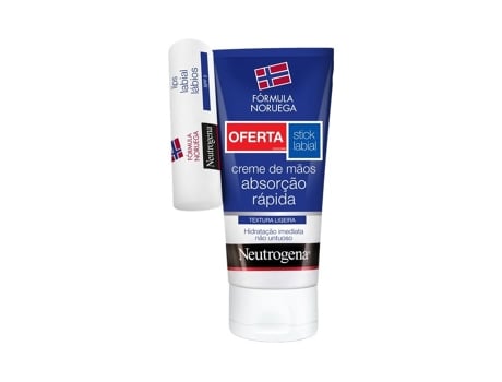 Crema de Manos NEUTROGENA Fórmula Norueguesa Textura Ligeira + Stick Labial