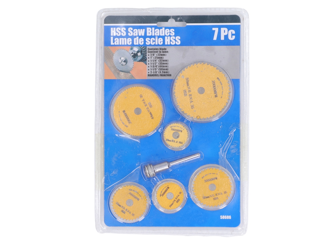 Juego De 7 Hojas De Sierra Hss Ultrafinas Para Mini Sierra Circular Para Madera Y Pvc.