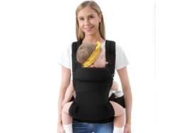 Portabebés Panoona apto para recién nacidos y niños pequeños (de 3 a 13 kg) Negro