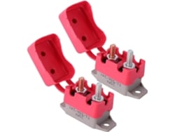 Disjuntor De 2 Peças Para Barco/carro Com Tampa Isolante Vermelha E Botão