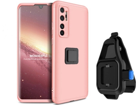 Funda Xiaomi Mi Note 10 Lite Slim Armor 360º con Soporte para la Cintura Rosa