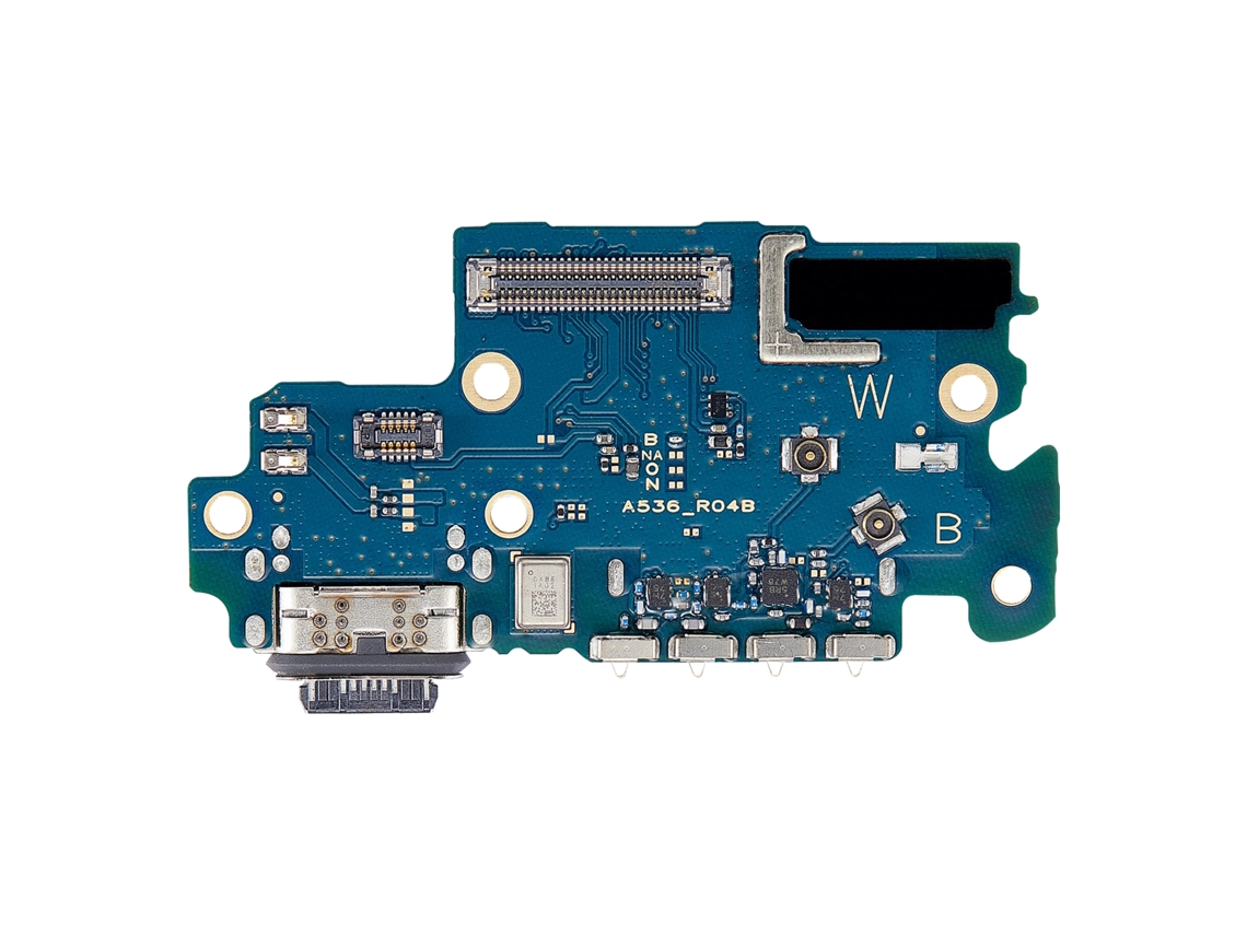 Conector de carga USB-C original de Samsung para Galaxy A53 5G con lector de SIM, paquete de servicio, azul