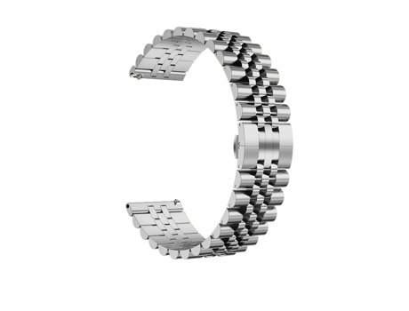 Correa de reloj inteligente para Huawei Watch 4/4 Pro de acero inoxidable con cinco cuentas (plata)