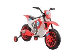 Moto Elétrica Infantil 12v 2 Rodas Equilíbrio 3-8 Km/h Partida Suave Vermelha 106,5x51,5x68