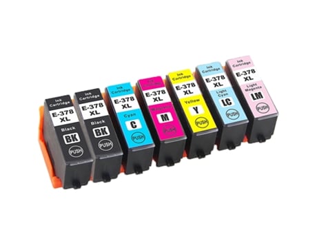 Pack 7 Cartuchos de Tinta Compatibles Epson 378XL T3791 T3792 T3793 T3794 T3795 T3964