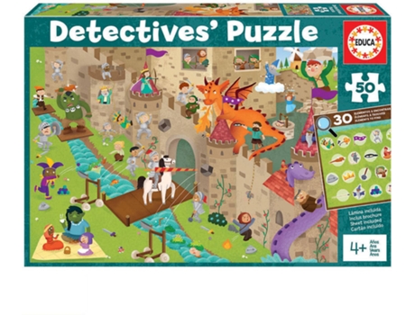 Puzzle EDUCA Detective Puzzles 50 Piezas Castillo (Edad Mínima: 4 Años - 50 Piezas)