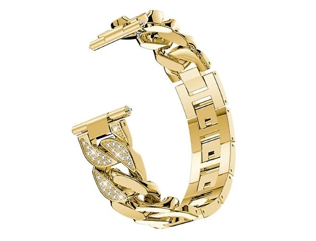 Correa De Reloj Inteligente Para Garmin Vivoactive 4/Venu 2, 22 Mm, Fila De Diamantes, Cadena Vaquera, Correa De Reloj, Color Dorado VENISYMLIS