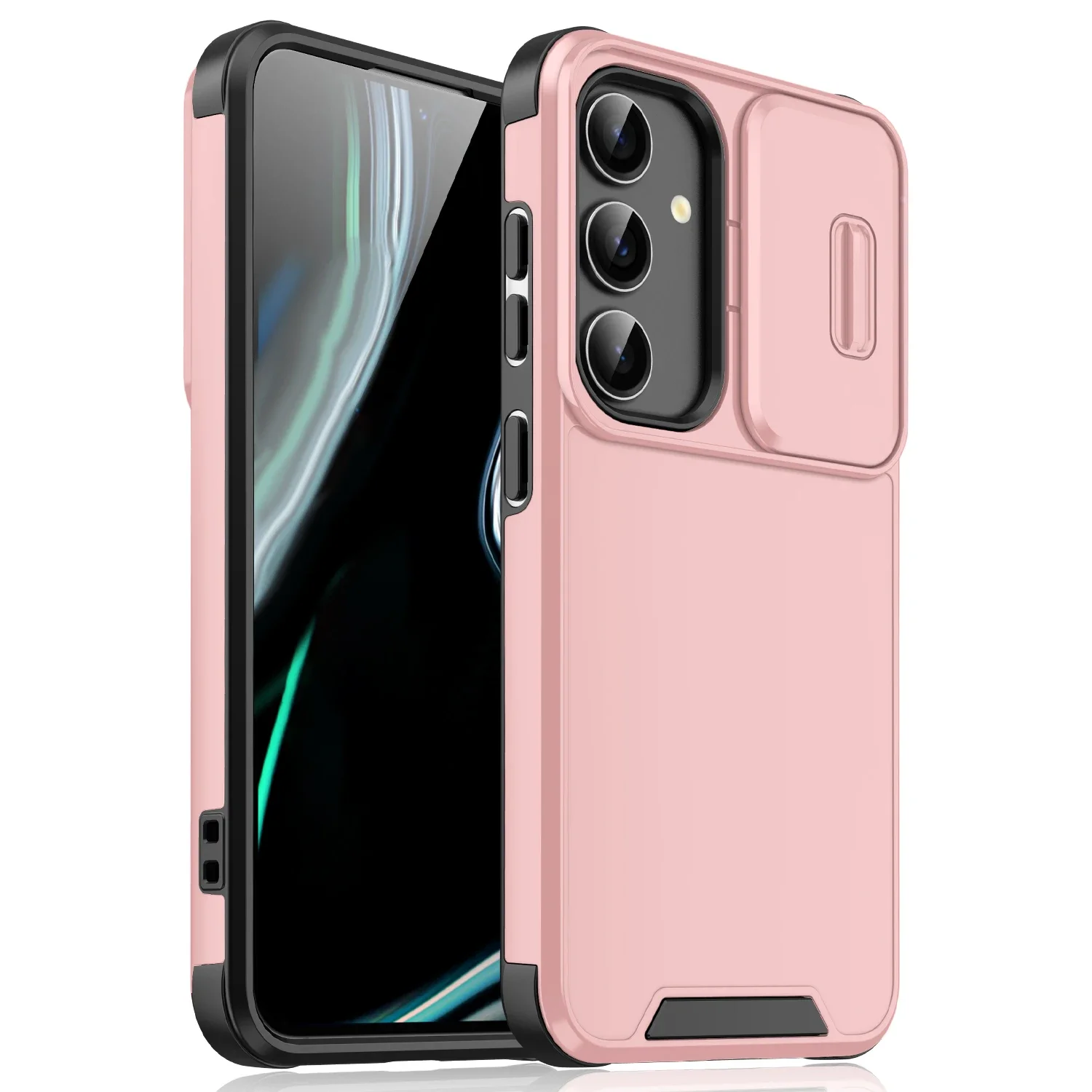 (samsung S24, Rosa) Elegante Funda Antigolpes Para Teléfono Samsung, Protege La Cubierta Trasera.