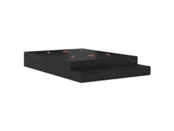 Maison Exclusive - Cama Con Almacenamiento Roble Negro 160 Cm Madera Contrachapada