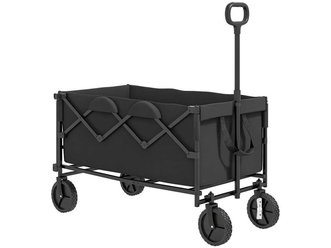 Carro Jardín Plegable Extensible 100 Kg Lona Desmontable