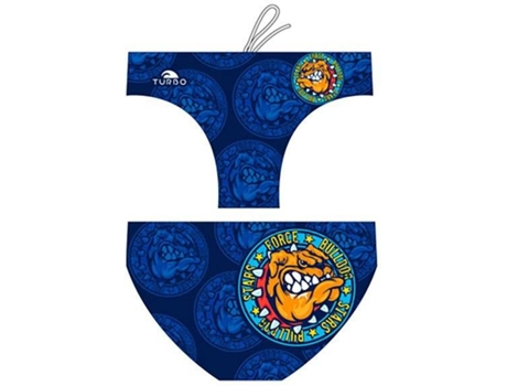 Calzoncillos para Hombre TURBO Happy Bulldog Force Azul para Natacion (7 - 8 Años)