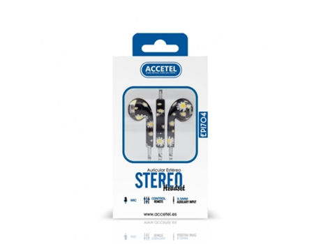 Auriculares Con Cable ACCETEL Ep1704 (Negro) (Blanco)