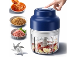 Picador Eléctrico Eifson 320ml 6 Cuchillas Acero Inox Azul