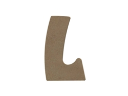Letra L mayúscula de madera MDF para decorar - 8 cm