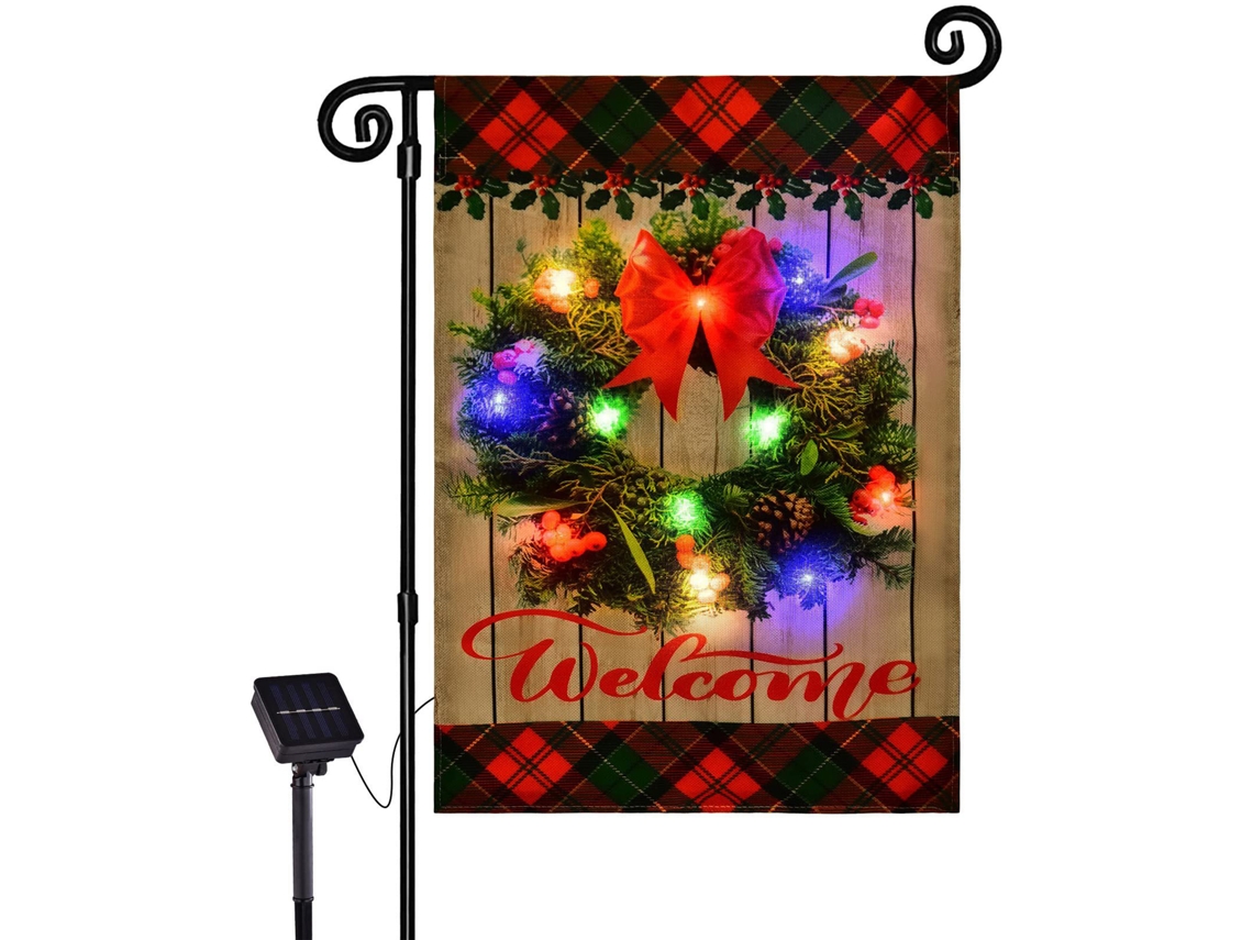 2026-luz De Bandera Solar Con Batería Integrada Para Jardín, Patio Y Césped Led