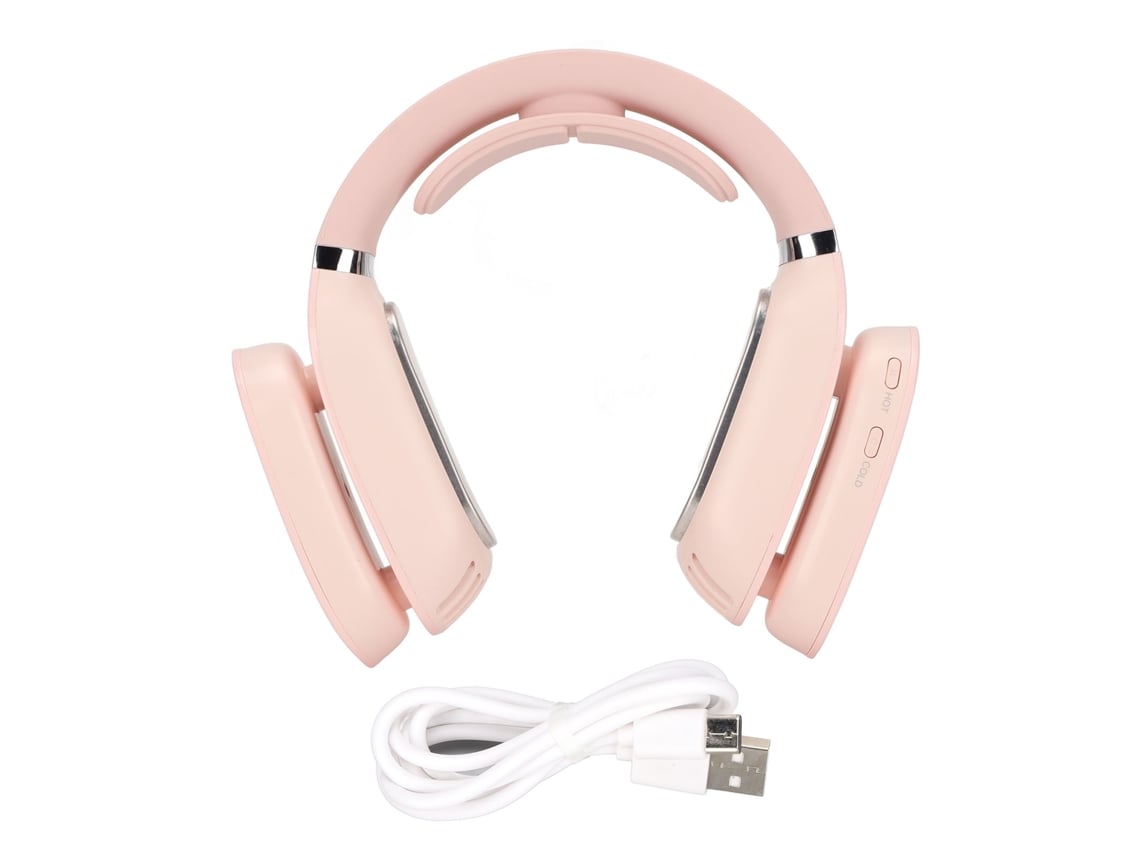 Ventilador De Pescoço Portátil Hanging 2 Em 1 Aquecedor E Resfriador Ar Condicionado Wearable Rosa