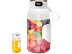Liquidificador E Espremedor Portátil De 1,2 L, Bateria De 2600 Mah, 10 Lâminas, Visor Digital Chronus (branco)