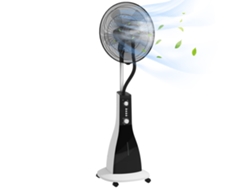 Ventilador 2 en 1 con humidificador, 3 velocidades, temporizador, depósito de 3 L, 44,5 x 38,5 x 120 cm, negro. Tienda PENGJIANG.