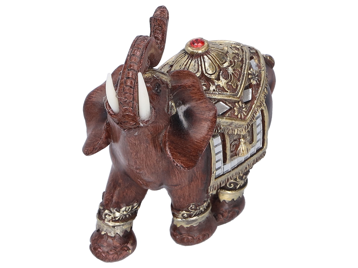 Estátua De Elefante Em Resina Decorativa Para Mesa Sala De Estar Símbolo De Sorte 11x6x11cm Vermelha M