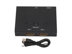 Comutador Displayport Bidirecional 8k 60hz 4k 120hz Divisor Switcher Alumínio Plug And Play Acessório De Computador