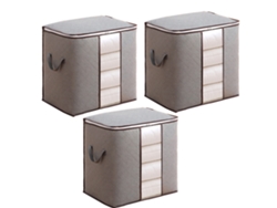 Caja de Almacenaje Guardar Ropa Ventana JEIIBRZUI Gris (27x21x10cm)