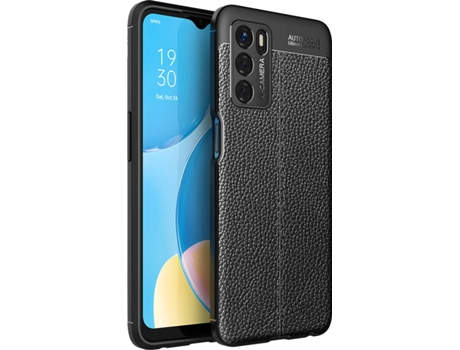Carcasa Oppo A16 Rugged Leather Negro