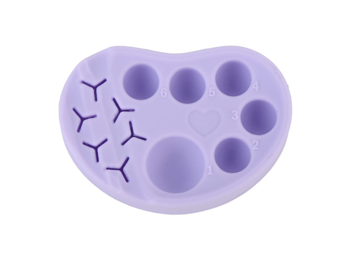 Paleta De Silicona Para Lifting De Pestañas Y Cejas Con Ranuras Para Pinzas, Herramienta Multifuncional Para Bricolaje, Color Morado.