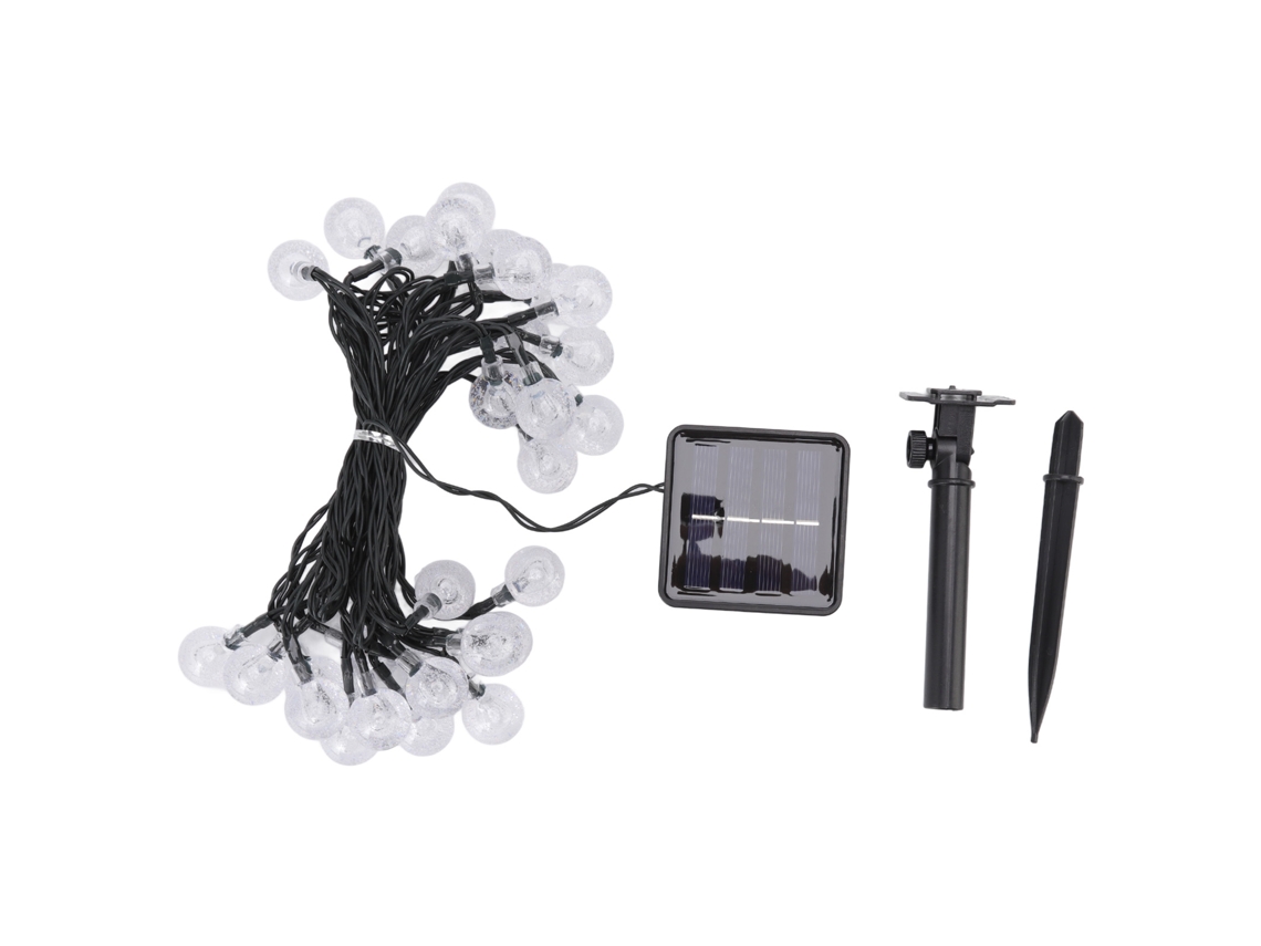 Yncm2026-luz De Cadena Solar Exterior 8 Modos Impermeable 21.3ft 30 Bombillas Led Para Jardín Patio Hogar Luz Blanca