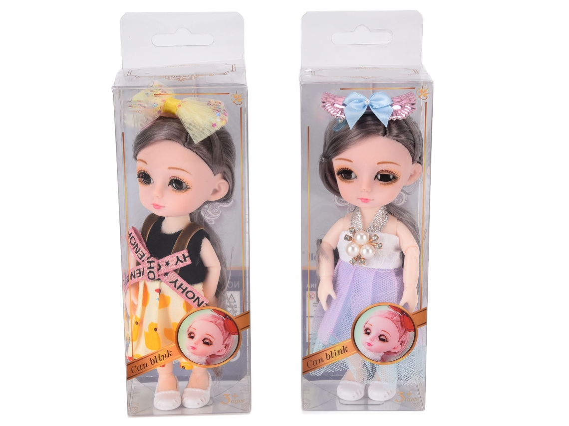 Ats-muñeca Bjd De 6.7 Pulgadas Con Ropa Zapato Peluca Maquillaje Y Articulaciones Móviles Juguete Para Niñas