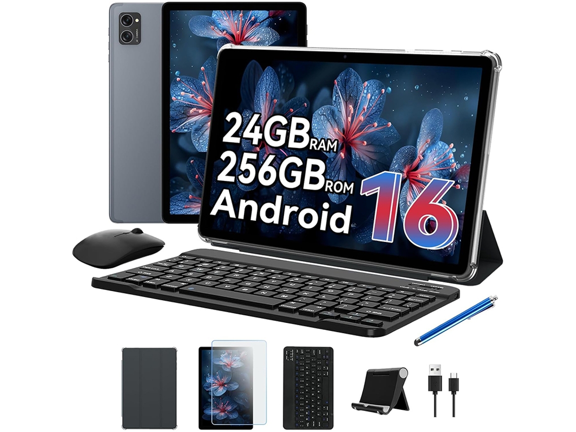 Tablet Kingrid T20 Android 16 10.1'' 24 GB RAM 256 GB ROM - SD 2TB, IA Gemini 2.0