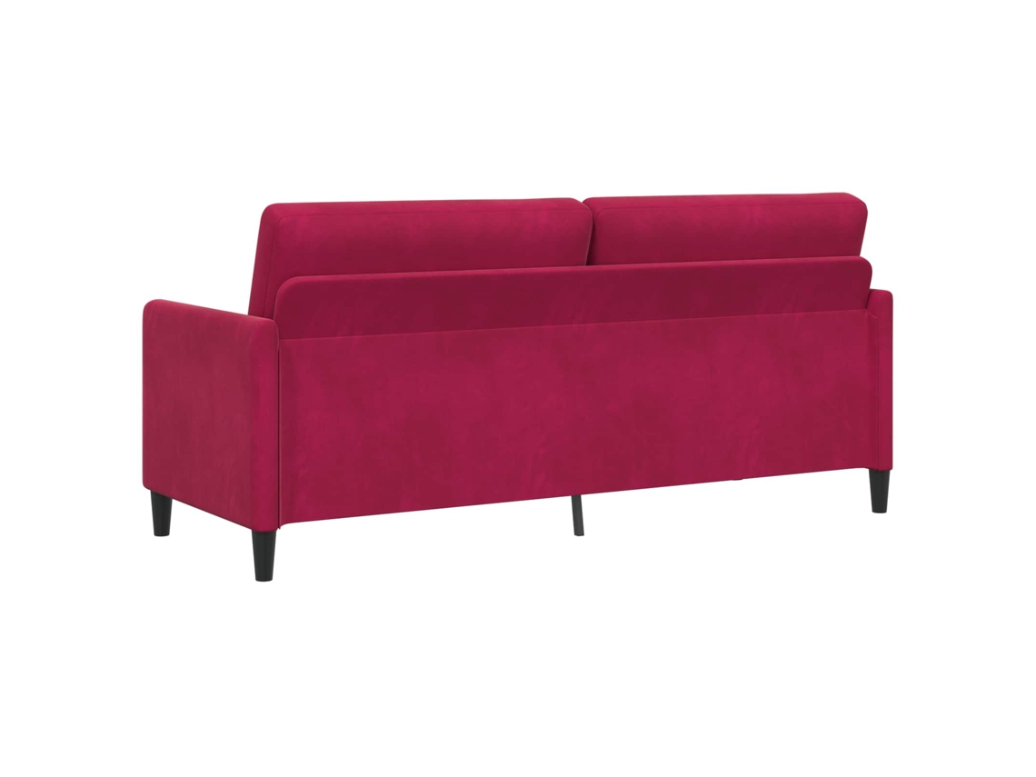 Sofá Con Almacenamiento Rojo Vino 192 X 78 X 87 Cm Poliéster