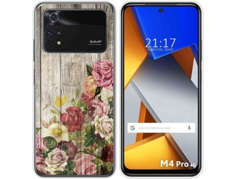 Carcasa para Xiaomi Poco M4 Pro 4G TUMUNDOSMARTPHONE Dibujos Madera 08 Multicolor