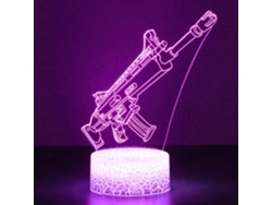 KOFIHETY Lámpara de ametralladora con ilusión estéreo, lámpara de mesa LED regulable para un ambiente de cuento de hadas, luz decorativa con control táctil y c