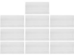 Juego De 10 Portatarjetas De Mesa De Pet Transparente De 200 X 100 Mm Con Soporte Triangular De Doble Cara.