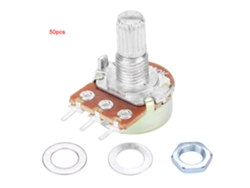 50 Potenciómetros Rotativos Lineales Wh148 B100k Con Resistencia Variable De 15 Mm