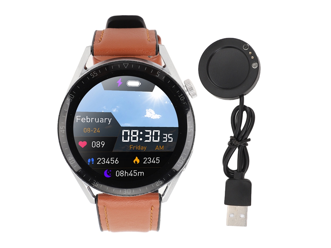 Reloj Inteligente Con Pantalla Táctil Completa, Multifuncional, Para Deportes Al Aire Libre, Marrón Claro.