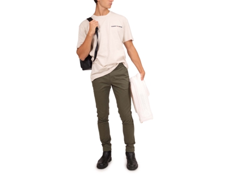 Camiseta de Hombre TOMMY JEANS Beige (M)