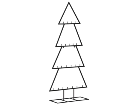 VIDAXL Árbol de Navidad para decoración metal negro 125 cm