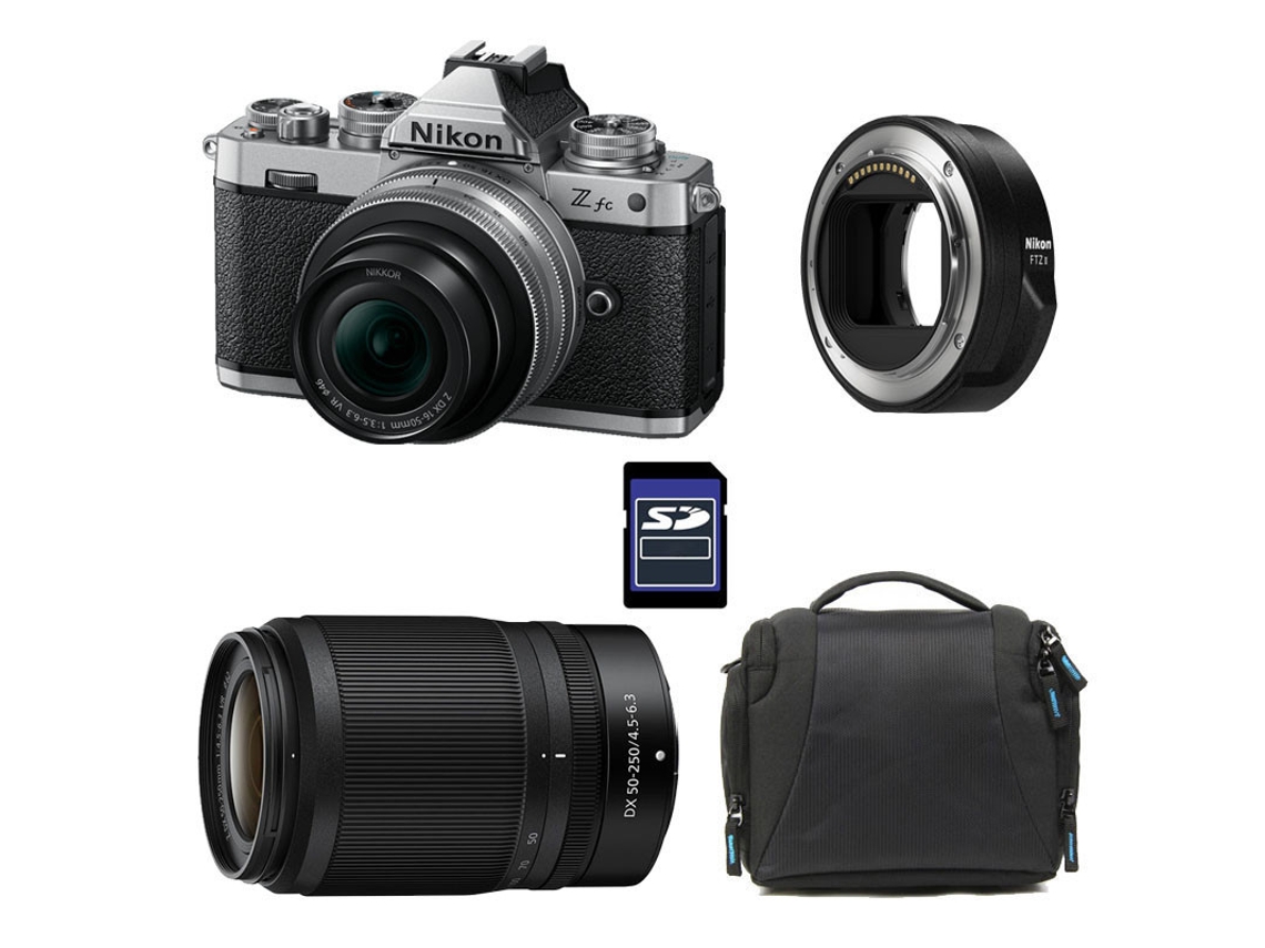 Nikon Z Fc + Z 16-50 Plata + Z 50-250 + Bolsa + Tarjeta Sd De 8 Gb + Adaptador Ftz Ii