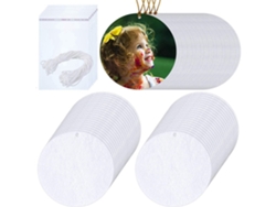 100 Unidades De Ambientadores En Blanco Para Sublimación, Ambientadores Perfumados Para Coche, Prensados Por Calor (forma Redonda).