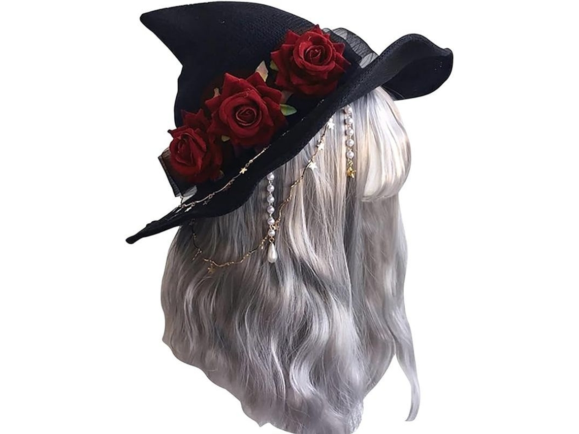 Sombrero De Bruja Con Tiara Y Lazo Grande Para Accesorios De Decoración De Fiestas De Cosplay De Halloween.