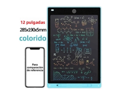 Tableta de escritura LCD (azul de 12 pulgadas), tablero de dibujo, juguete educativo Montessori para dibujar