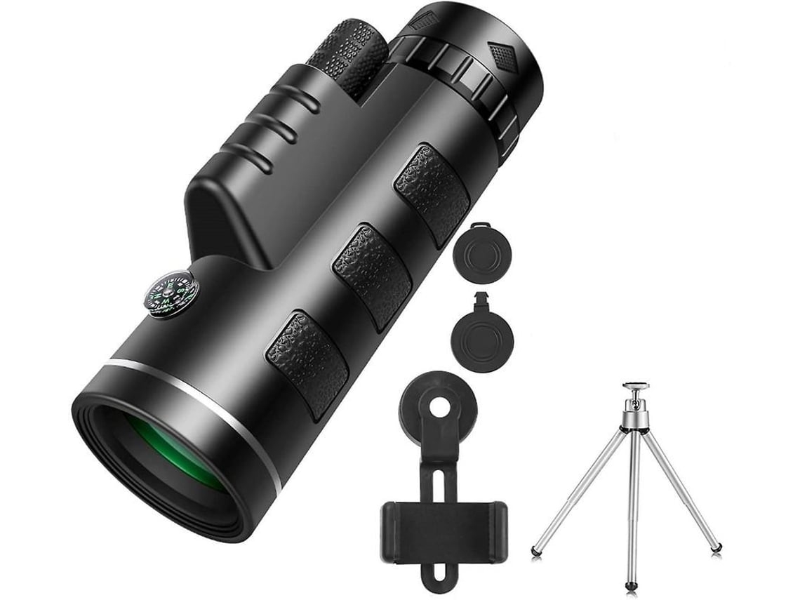 Telescopios monoculares 40x60 HD con trípode y soporte para teléfono inteligente. Ideal para observación, caza, acampada y turismo. USHION