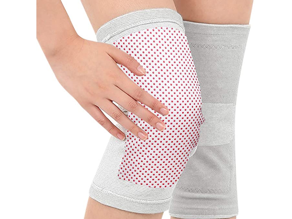 Calentador de rodillas autónomo con soporte calefactable para personas mayores. Protector de rodillas (par)
