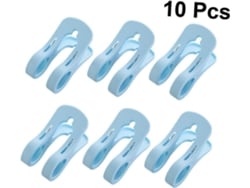 10 Pinças De Colcha Antideslizantes Multifuncionais Clips De Roupa Resistentes Ao Vento Azuis 12,5cm
