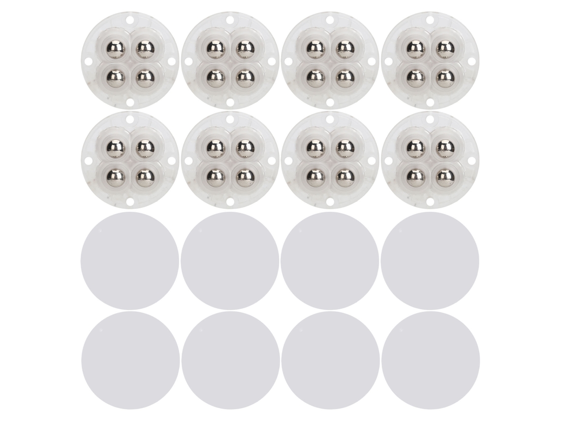 8 Piezas Ruedas De Caster Autoadhesivas Mini Para Salón De Belleza Rodillo De Acero Bola Universal Para Papelera 4 Bolas